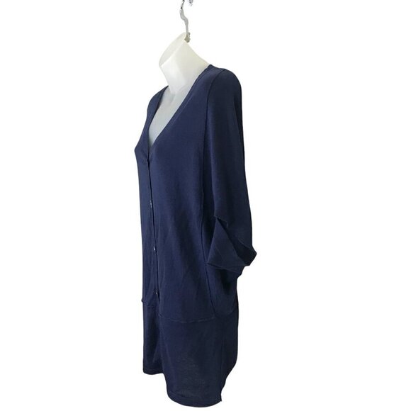Marni Navy Blue Extra Long Cardigan Size L (40) - Picture 4 of 8